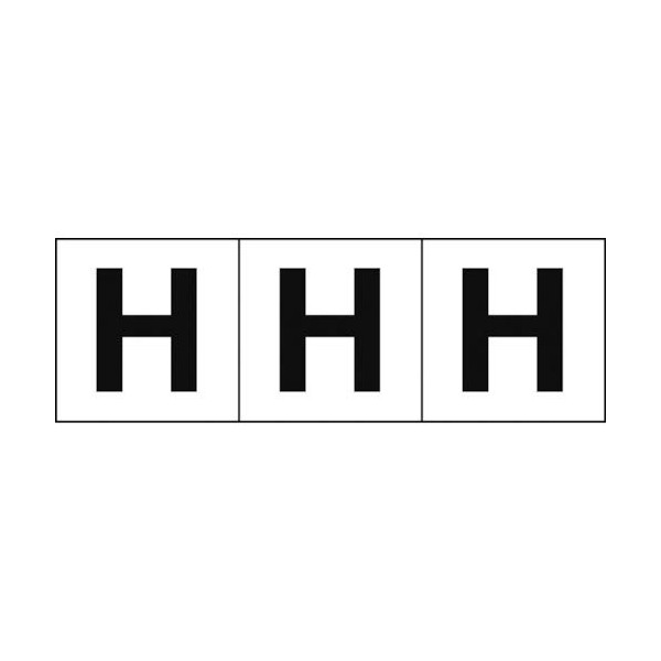 Trusco TSN-50-H Alphabet Stickers, 2.0 x 2.0 inches (50 x