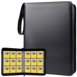 ULLTOON Portable 9-Pocket Trading Card Binder, Holds 990 Cards with 55 Removable Double-Sided Sleeves, Baseball Card Binder Card Storage Organizer Album for Boys, Girls, Sports & Game Cards