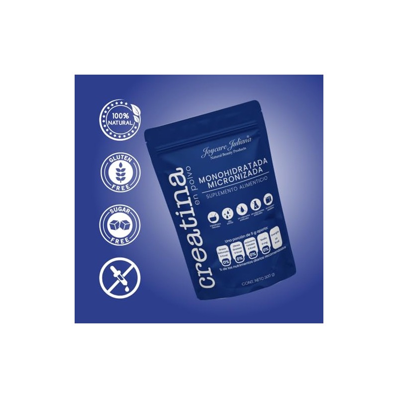 Creatina 300g Suplemento Alimenticio en Polvo, Fórmula de Alta Pureza,