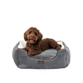 GrandTies Fluffy Dog Beds for Small Medium Large Dogs & Cats, Machine Washable Dog Bed, Rectangle Breathable Soft Calming Sleeping Warming Pet Beds with Waterproof & Non-Slip Bottom (S 22", Moonlight)