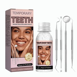 Tooth Repair Kit, Moldable Tooth Filling Repair Kit with 4 Dental Tool, Tooth Filling Kit Fixing The Missing and Broken Replacements, DIY Natural Filling Fake Teeth,Smile Confidently Again-R3