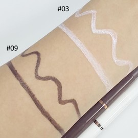 Erinde 2PCS White Brown Liquid Eyeliner with Eyeliner Stencils, Waterproof Eye Liners Pen, Long-Lasting eyeliner liquid liner, Quickly Dry, Smudgeproof, Longwearing with Ultra-Fine Tip (#10#11)