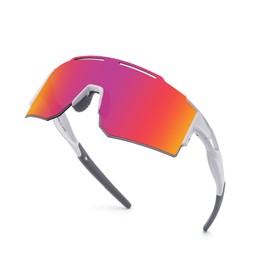 OULIQI Cycling Glasses Polarised Sunglasses Sports Glasses Men Women UV400 Sports Glasses Quick Glasses Outdoor Sports Fishing Cycling Running (1 Lens)