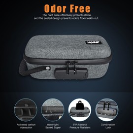 LYLEAF Smell Proof Bag Container with Lock, Small Stash Box, Portable Hard Case for Travel Storage(8 * 4Inch)