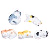 Healeved 5pcs Ceramic Fortune Cat Chopstick Rests Creative Cutlery Organizer