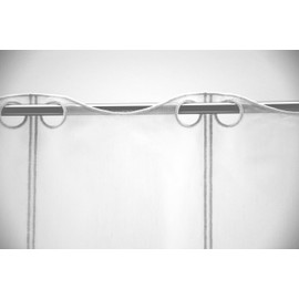 Clever-Kauf-24 Made to measure curtain anchor rope embroidered bistro curtain blue white height 30 cm