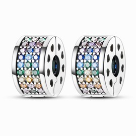 Hapour Clip Spacer Charm for Bracelet 925 Sterling Silver Stopper Bead Spacer DIY Fit European Snake Bracelet Openable Beads Jewelry for Women