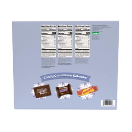 Mars Holiday Candy Countdown Calendar with M&M'S, Snickers, Starburst Fun Size Assorted Candies, 24 Pieces, 9.03 oz, Christmas Chocolate Advent 2025