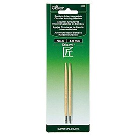 Clover Needlecraft "Takumi No.6 Bamboo Interchangeable Circular Knitting Needles