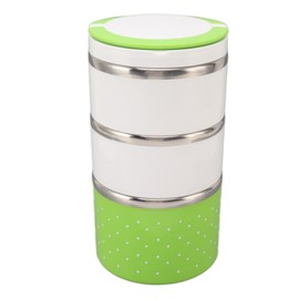 Stackable Stainless Steel Thermal Lunch Container Leakage Proof Retain Freshness Portable Thermal Lunch Box for Party Green