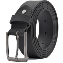 FRIEDRICH HOFFMANN Premium Men's Leather Belt – Made in Germany – Matte Thick Soft Leather – Men's Belt Black Brown Blue Cognac – 35 mm Wide – Can be Shortened, black