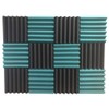 2x12x12 (12 Pack) TEAL/CHARCOAL Acoustic Wedge Panels Soundproofing Studio Foam