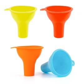 Framendino, 4 Pack Silicone Funnels Wide Mouth Funnel Kitchen Funnel Set Silicone Canning Funnels for Home Restaurant Bottles Jars