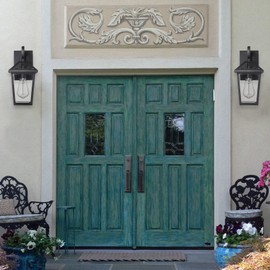 Luminzone Outdoor Light Fixtures Wall Mount, Waterproof Exterior Wall Lanterns with Glass, Outside Wall Sconces, Front Porch Lights for House Garage Doorway Patio (Small, 1Pack)