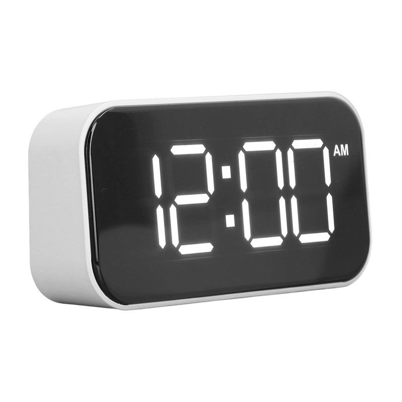Digital Alarm Clock Large Number USB Rechargeable Mirror Electronic Desktop