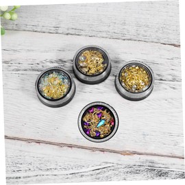 Ipetboom 4pcs Rhinestone Nail Drill Set for Nail Charms Glitter Press 3D Manicure Rhinestone Accessories Random Style