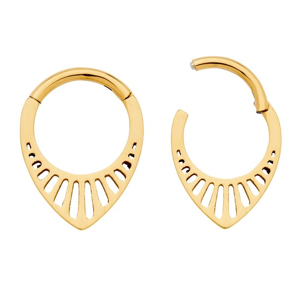 365 Sleepers Titanium 1.2 mm Teardrop Shape Segment Nose Ring