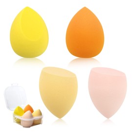 4 Stück Make up Schwamm Set, Beauty Blender Makeup Schwamm, Make Up Schwämmchen, Foundation Blending Beauty Sponge, Makeup Schwämmchen für Die Meisten Kosmetika