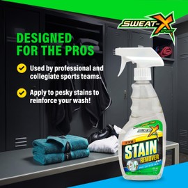 Sweat X Extreme Stain Remover – Multi-Purpose Nontoxic Stain Spray – Advanced Stain Removal for Sport and Activewear – Safe for All Fabrics – Tested Formula with Proven Results – 16 Fl Oz - 2 Pack