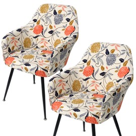 MEIVINES Chair Covers, Stretch Chair Cover, Set of 2, Chair Covers, Swing Chairs with Armrests, Removable Protective Cover for Office Chairs, Dining Room Chairs, Dressing Table, Chair, Kitchen Chairs