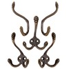 Fuxxer Rustic Iron Hooks, Coat Hooks, Cast Iron Design, Set