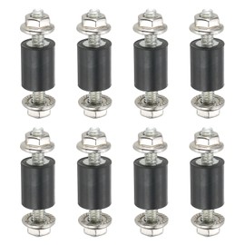 PATIKIL M3 10x10mm Rubber Insulation Mount with 8 Rubber Stud Shock Absorber Anti-Vibration Insulation Damping Mount for Motors, Air Compressors and Engine Lock Nuts (26mm Height)