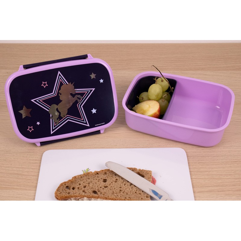 Scooli Dreamland Plastic Lunch Box with Insert and Locking Clip,