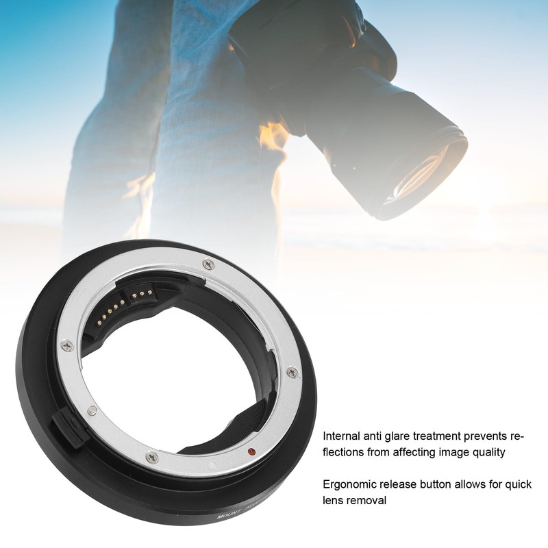 Autofocus Lens Converter Ring, Adjustable Aperture One Click Release, for
