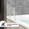 Daily Treasures 2Pcs Removable 10.6"x10.6" Large Shower Splash Guard with