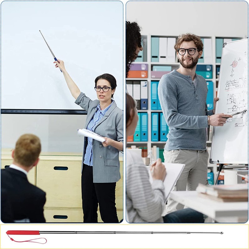 BOBOZHONG Extendable Pointing Rod with Wrist Strap, Pack of 2