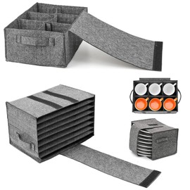 Plate Holder Motorhome, Cup Holder, Motorhome Plate Storage for 8 Plates, 6 Cups, Plate Organiser, Cupboard, Camping Accessories, Kitchen Cup Carrier for Motorhomes, Caravans and Boats (Drink Holder)