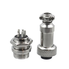WITTKOWARE M13 Metal Connectors Pair Coupling/Flushing Plug Screw Solder Connection Strain Relief 5A 6 Pin Ideal for Low Voltage or Audio/Video Connections