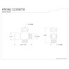 Kingston Brass K161A7 Showerscape Shower Arm Diverter, Brushed Brass 2.75