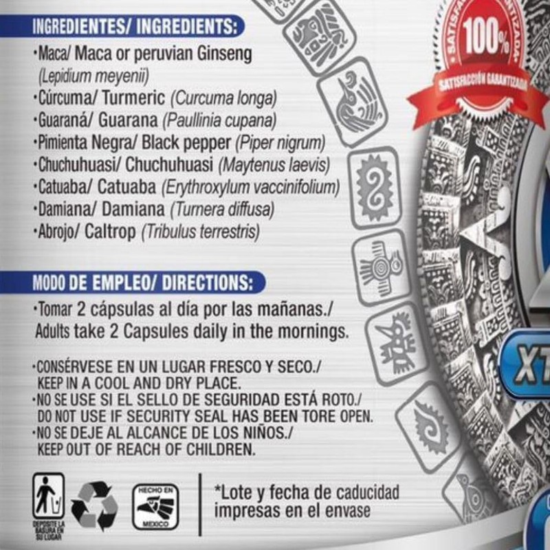 Xtraforce For Men Ingredientes Naturales Multivitaminico Hombre Salud Próstata Sana