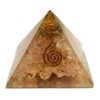 Pair 2.8" Rose Quartz Orgonite Orgone Pyramids Positive Energy Reiki