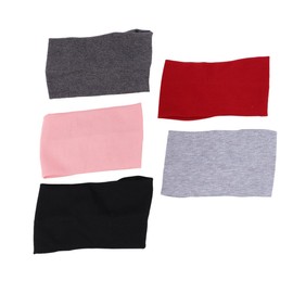 PACKOVE 5Pcs Elastic Hair Bands for Solid Color Headwrap Dark Gray Light Gray Stylish Hair Accessories for Boys for Dress Ups and