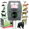 DURANOM Ultrasonic Animal Repeller – Solar Powered Outdoor Deterrent with