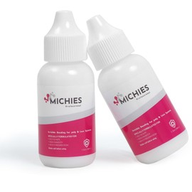 MICHIES Waterproof Lace Glue, Wig Glue for Front Lace Wig, Invisible Strong Bonding Lace Wig Glue for Wigs 1.3OZ Transparent Hair Glue Adhesive for Hair Replacement(38ML*2 Bottle)