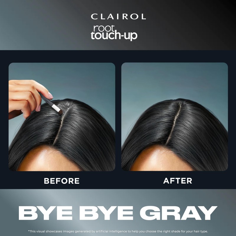 Clairol Root Touch-Up Temporary Concealing Powder, Black Hair Color, Pack