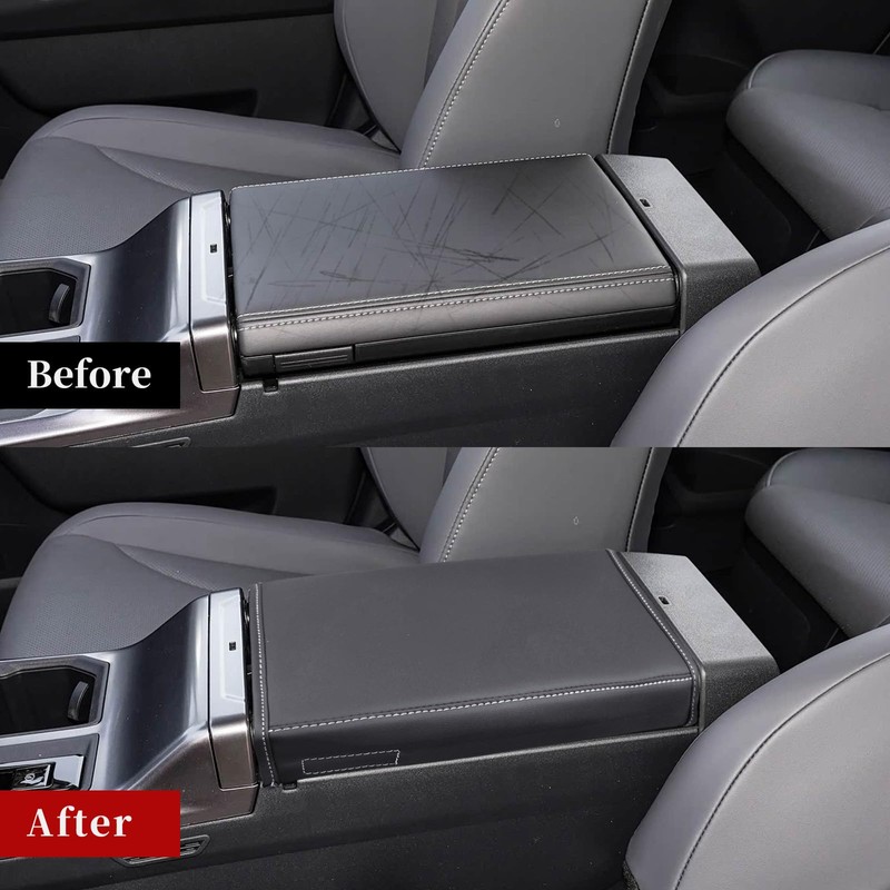 LANZMYAN Armrest Center Console Cover for Toyota New RAV4 2026(Black)