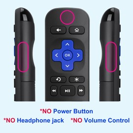 (Pack of 2) Replacement Remote for Roku Box,Compatible for Roku 1/2/3/4,Express,Premiere,(NOT for Roku Stick and Roku TV or Game)