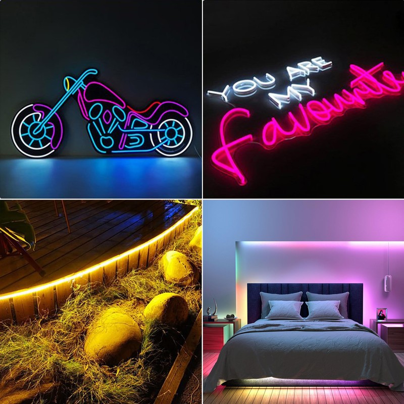 LEPEVNEY Waterproof LED Strip Mounting Clips - Translucent, Fits 5mm-6mm