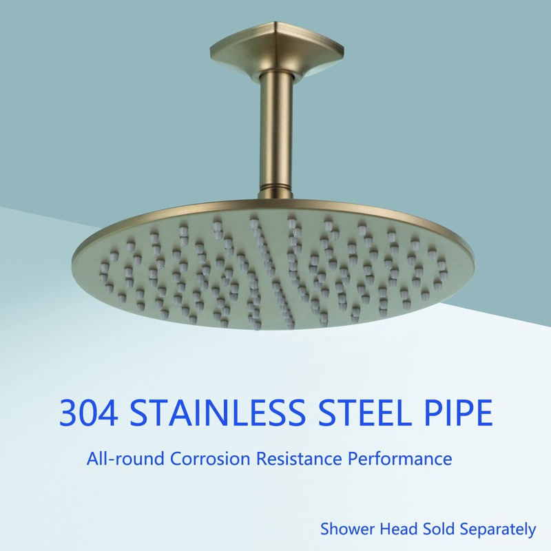 4 Inches Stainless Steel, Straight Shower Arm Extension, Ceiling Shower