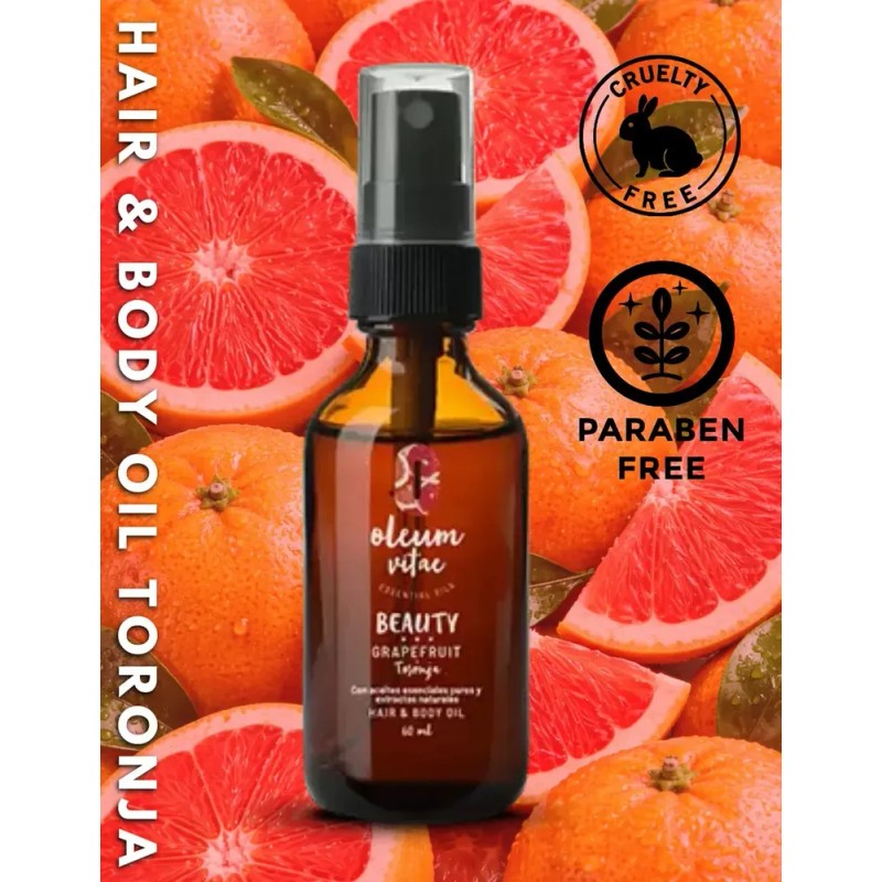 Aceite Para Cabello Con Aceite Esencial De Toronja 60ml