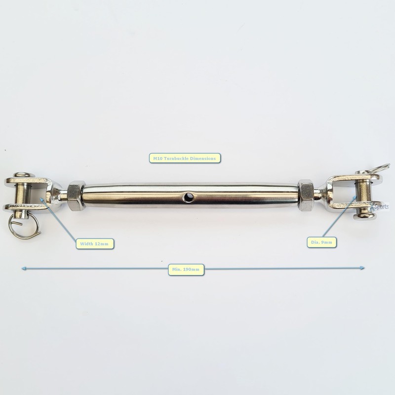 Stainless Steel Rigging Screw Fork, Stainless Steel Turnbuckles (M10)