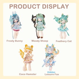 Antu Cute Beast Magic Series 4-Box Set (Contains 4 Figures No Repeat), 1/12 BJD Dolls Random Design Cute Figures Collectibles Birthday Gift