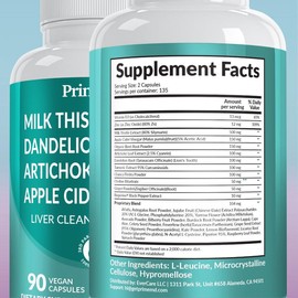 32-in-1 Liver Supplement with Milk Thistle, Dandelion Root & Artichoke – Detox & Cleanse Formula with Beetroot for Liver Health Support