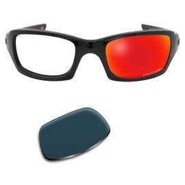SOLODAD Replacement Lenses for Oakley Fives Squared OO9238 Sunglasses Polarized-Lava Red