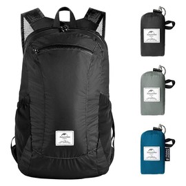 Naturehike 18L Waterproof Hiking Backpack – Lightweight, Packable Travel Backpack for Airplane, Outdoor Adventures, Camping,and Everyday Use Spring Camouflage Outdoor Backpack - Color: Black