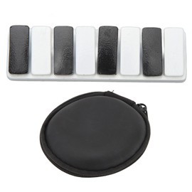 Piano Key Haptic Clicker Toy Zinc Alloy Adult Office Portable ADHD Slider Anxiety Stress Relief Toy White